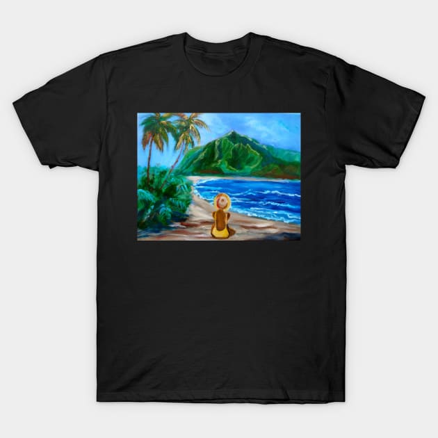 Girl on the Beach T-Shirt by jennyleeandjim